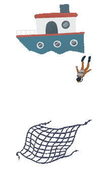 bracenet diving tauchen fishing net bracenet Sticker