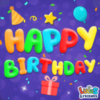 Happy Birthday Celebration GIF by Lucas and Friends by RV AppStudios