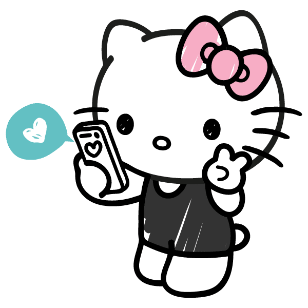 Sanrio hello kawaii kitty message Sticker