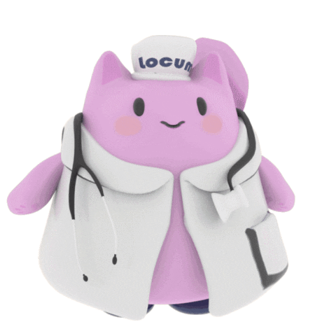 Happy Pinkcat Sticker by Locum Apps