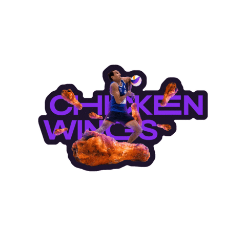 Chicken Wings Flame Sticker by Volleyball World