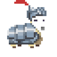 subpixel ready goat helmet knight Sticker
