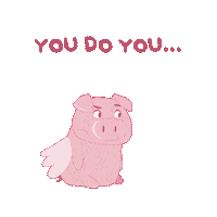 Sarcastic Flying Pig Sticker by PositivelyPigasus