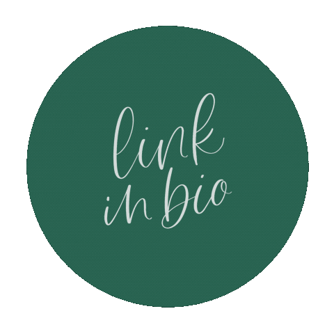 Calligraphy Link In Bio Sticker by Green Country Creative