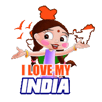 15 August India Sticker by Chhota Bheem