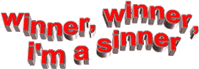 winner winner sin Sticker by AnimatedText