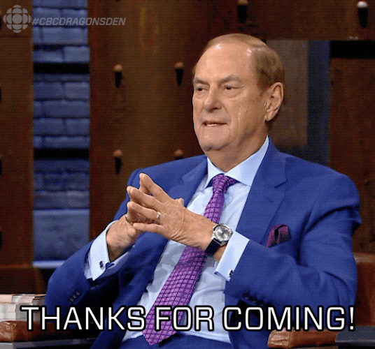 Dragons Den Thank You GIF by CBC