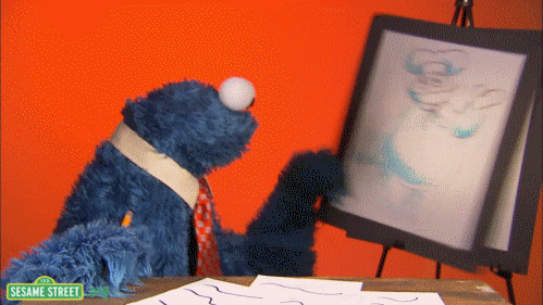 Cookie Monster Business GIF