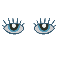 Tired Blue Eyes Sticker