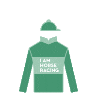 iamhorseracing love horse race horse racing Sticker