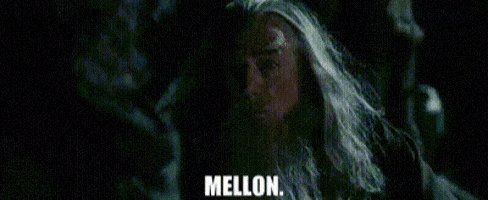 fraunpollen speak friend and enter gandalf melon gandalf mellon GIF