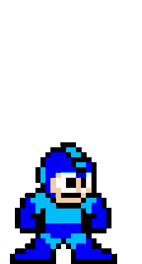 Mega Man Jump Sticker
