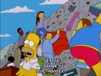 homer simpson climbing GIF