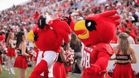 Big Red Mascot GIF by Lamar University