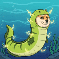 Digital Art Swimming GIF by Doge Pound