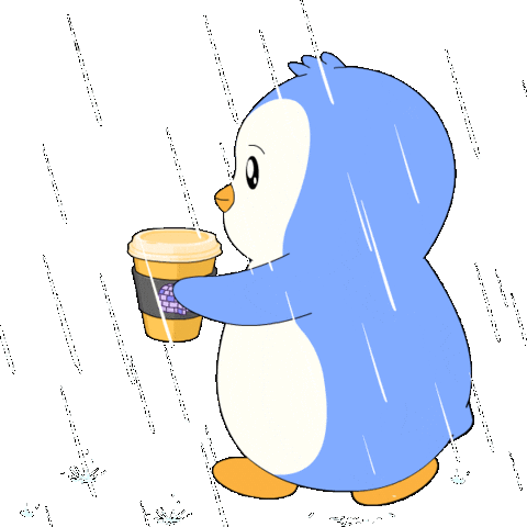 Rainy Day Hug Sticker by Pudgy Penguins