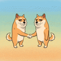 Shiba Inu Handshake GIF by Doge Pound