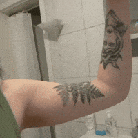 Flexing Cute Girl GIF