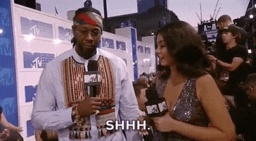 Be Quiet Red Carpet GIF by 2020 MTV Video Music Awards