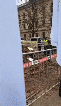 Protesting Farmers Dump Manure Outside Czech Government Office