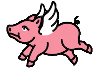 PORCPORC_COM porcporc pigflying flying-pig-porc flying-pig Sticker