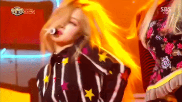 k-pop hair flip GIF