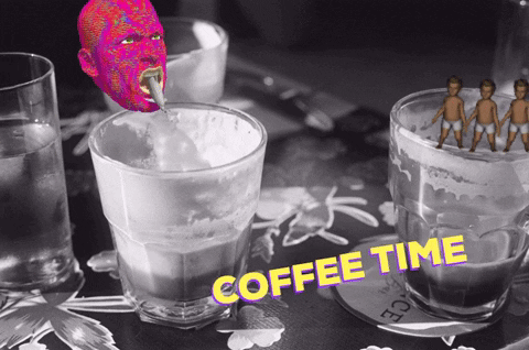 johannagiphy coffee morning coffeetime irish coffee GIF