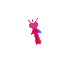 Heart Click Here Sticker