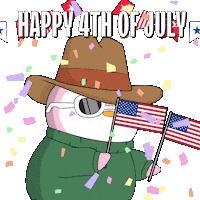 Independence Day Usa Sticker by Pudgy Penguins