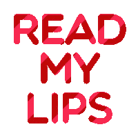 read my lips pink Sticker