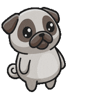 Happy Fun Sticker by Pugs