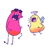 Angry Inner Demons Sticker by Lisa Vertudaches