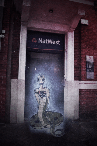 RealityParadox giphyupload trippy monster snake GIF