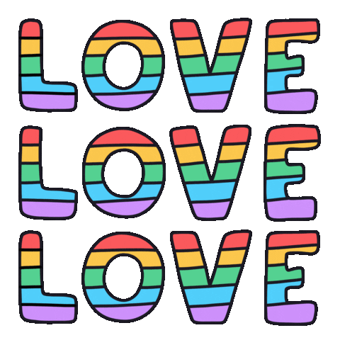 Gay Pride Love Sticker by Nora Fikse