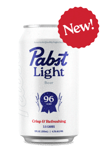 pabstlight beer pbr pabst blue ribbon new beer Sticker
