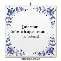 Hoop Geluk Sticker by Tegelspreuken.nl