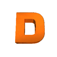 Alphabet D Sticker by ratedglobal