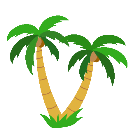 Palm Trees Love Sticker by Cris Cab