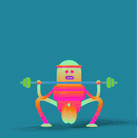 robot exercising GIF by antonio vicentini