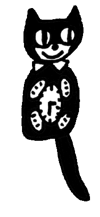 Black And White Cat Sticker by teganiversen