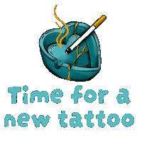 Tattoo Artist Ashtray Sticker