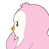 Pink Think Sticker by Pudgy Penguins