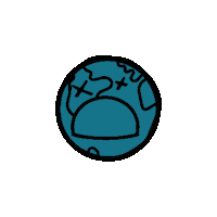 ATownAgency world earth planet panic Sticker