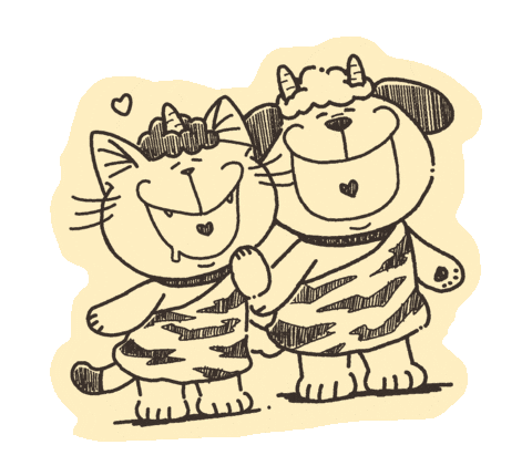 Cat Dog Sticker by nicocook