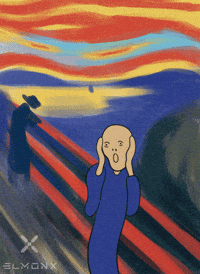 Shocked Edvard Munch GIF by ElmonX