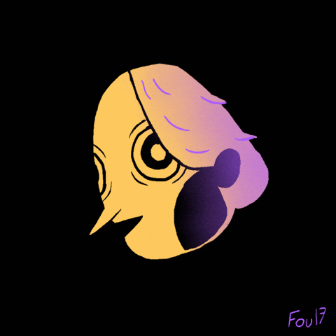 MatthieuFouquet animation head 2d strange GIF