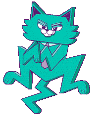 VidamStudio cat illustration kawaii rainbow Sticker