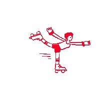 Roller Girl Rollers Sticker