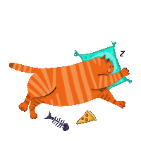 Cat Sleep Sticker