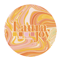 laurajoydesign circle designer ink marbling Sticker